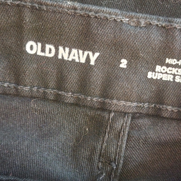 Old Navy Rockstar Mid Rise Super Skinny Jeans Pants - Picture 9 of 13